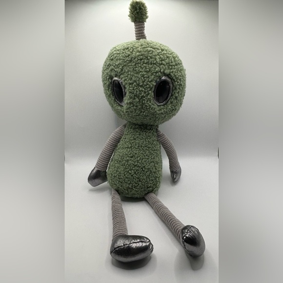 Axel Green Alien Plush Toy Cuddly Fun Big Eyes Stuffed Animal Comfort Gift Kids - Picture 1 of 5